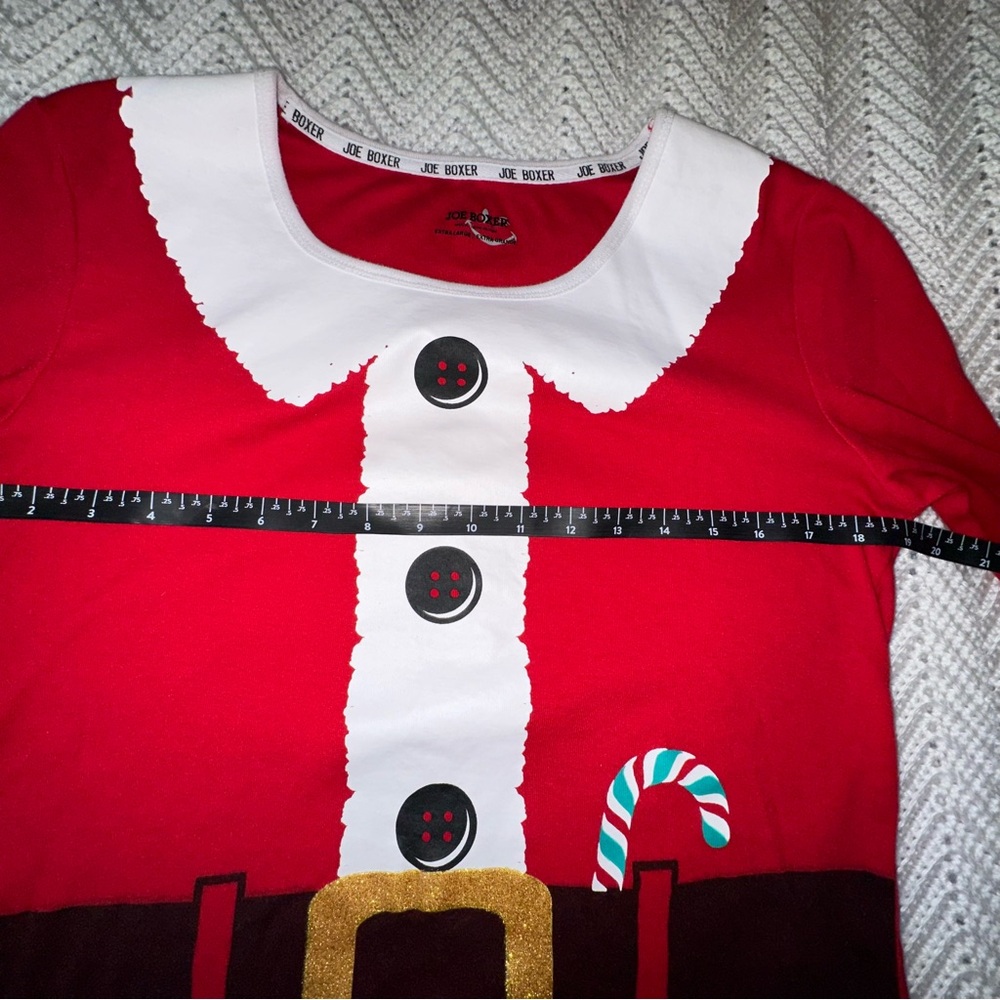 Joe Boxer Santa Shirt with Candy Cane Top - Kids XL - Picture 4 of 6